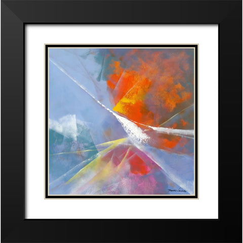 Dancing Purple Black Modern Wood Framed Art Print with Double Matting by Leung, Thomas