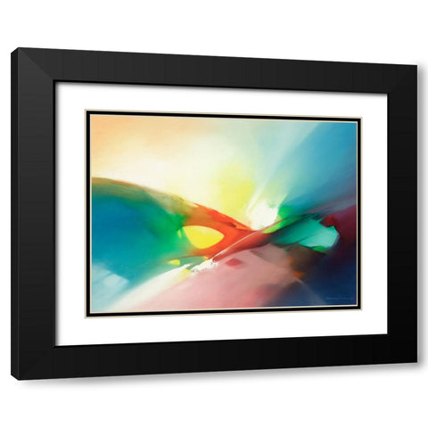 Feelings Black Modern Wood Framed Art Print with Double Matting by Leung, Thomas