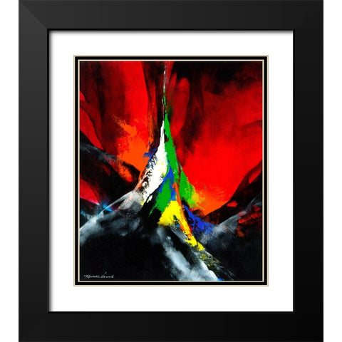 Joyful II Black Modern Wood Framed Art Print with Double Matting by Leung, Thomas