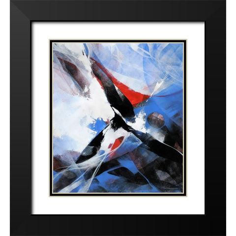 Action 1 Black Modern Wood Framed Art Print with Double Matting by Leung, Thomas