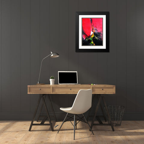 Action Black Modern Wood Framed Art Print with Double Matting by Leung, Thomas