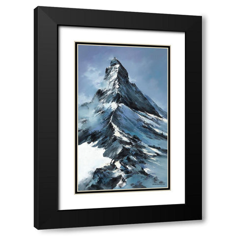 Apex Black Modern Wood Framed Art Print with Double Matting by Leung, Thomas
