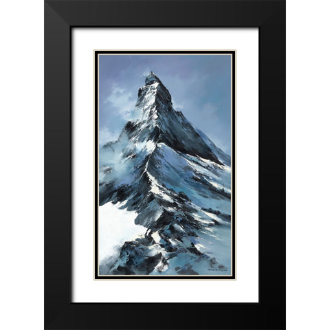 Apex Black Modern Wood Framed Art Print with Double Matting by Leung, Thomas