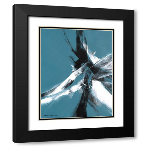 Power Black Modern Wood Framed Art Print with Double Matting by Leung, Thomas
