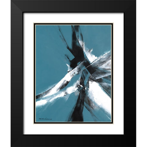 Power Black Modern Wood Framed Art Print with Double Matting by Leung, Thomas