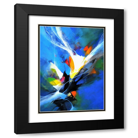 Surprise Black Modern Wood Framed Art Print with Double Matting by Leung, Thomas