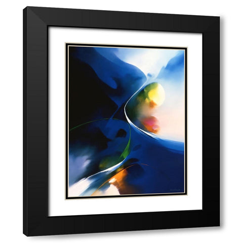 Magnetism Black Modern Wood Framed Art Print with Double Matting by Leung, Thomas