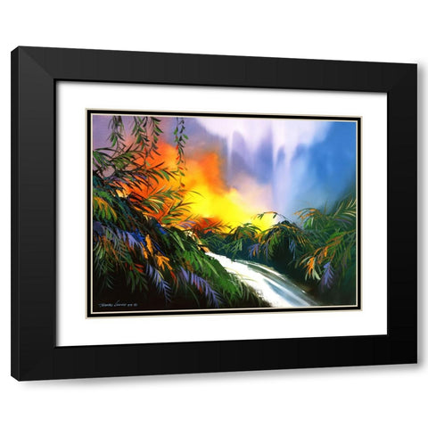 Meadow Brook Black Modern Wood Framed Art Print with Double Matting by Leung, Thomas