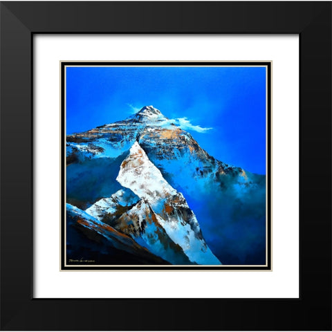 The Peace Holy Mountain Black Modern Wood Framed Art Print with Double Matting by Leung, Thomas
