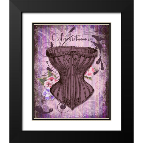 Corsetier Black Modern Wood Framed Art Print with Double Matting by Lavoie, Tina