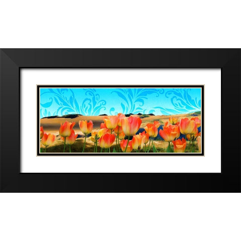 Painted Sky Panorama Black Modern Wood Framed Art Print with Double Matting by Lavoie, Tina