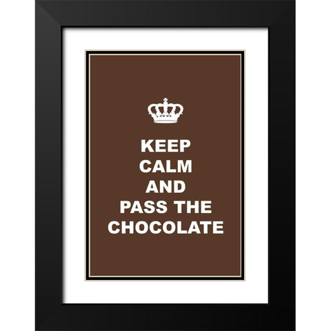 Pass The Chocolate Black Modern Wood Framed Art Print with Double Matting by Lavoie, Tina