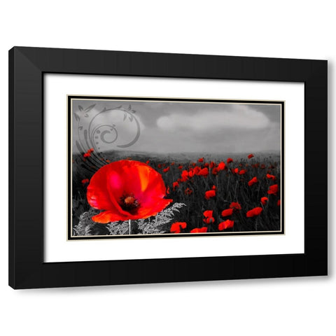 Rainy Day Acapella Black Modern Wood Framed Art Print with Double Matting by Lavoie, Tina