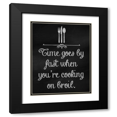 Broil Black Modern Wood Framed Art Print with Double Matting by Lavoie, Tina