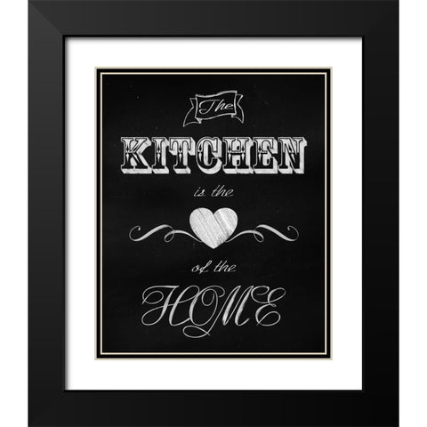 The Kitchen Is The Heart Black Modern Wood Framed Art Print with Double Matting by Lavoie, Tina