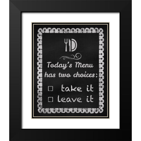 Todayâ€™s Menu Black Modern Wood Framed Art Print with Double Matting by Lavoie, Tina