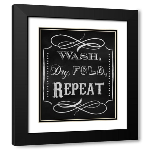 Wash Dry Black Modern Wood Framed Art Print with Double Matting by Lavoie, Tina