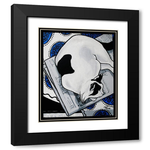 Patch Black Modern Wood Framed Art Print with Double Matting by Lavoie, Tina