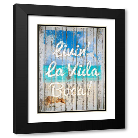 Livin La Vida Boca Black Modern Wood Framed Art Print with Double Matting by Lavoie, Tina