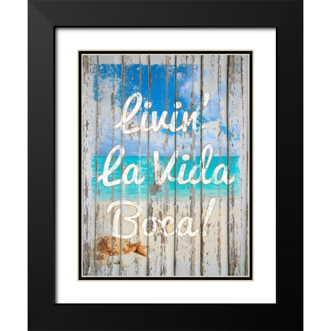 Livin La Vida Boca Black Modern Wood Framed Art Print with Double Matting by Lavoie, Tina