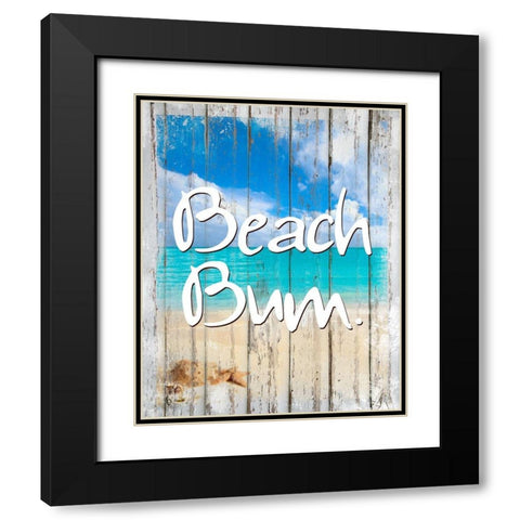 Beach Bum Black Modern Wood Framed Art Print with Double Matting by Lavoie, Tina