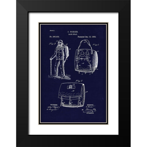 1882 Back Pack Black Modern Wood Framed Art Print with Double Matting by Lavoie, Tina