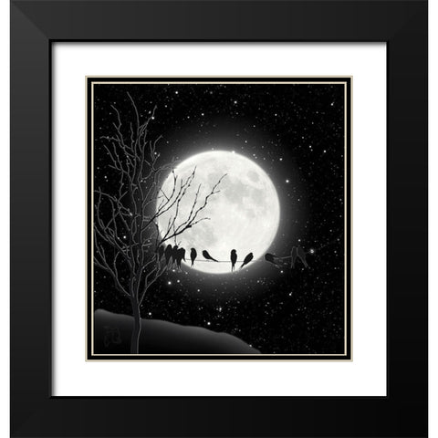 Moon Bath I Black Modern Wood Framed Art Print with Double Matting by Lavoie, Tina