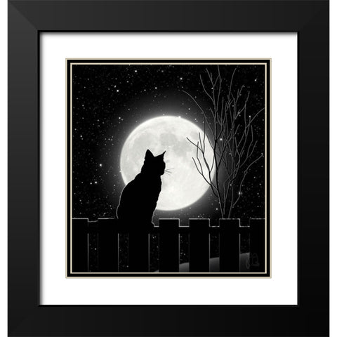 Moon Bath II Black Modern Wood Framed Art Print with Double Matting by Lavoie, Tina