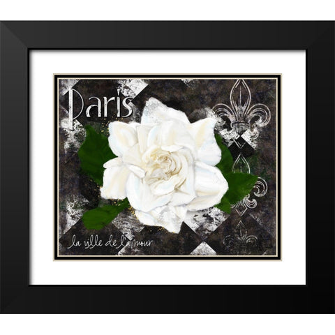 Paris La Vill De Lâ€™amour Black Modern Wood Framed Art Print with Double Matting by Lavoie, Tina
