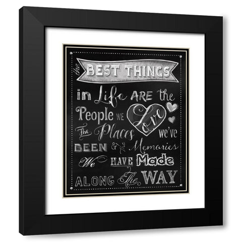 Best Things Chalkboard Black Modern Wood Framed Art Print with Double Matting by Lavoie, Tina