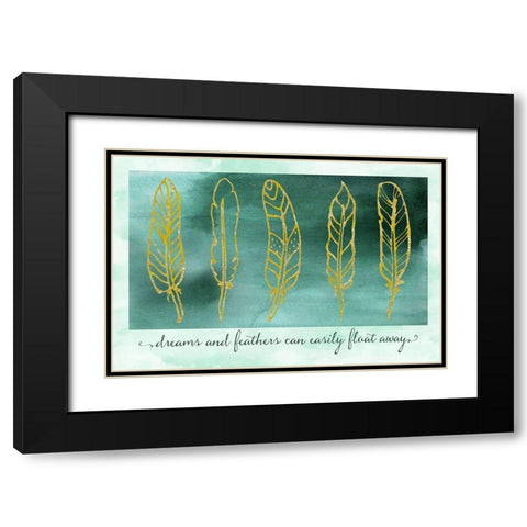 Gathering Feathers Two Black Modern Wood Framed Art Print with Double Matting by Lavoie, Tina