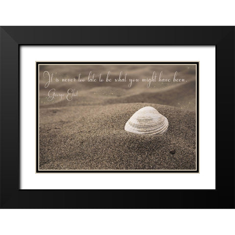 Never Too Late Black Modern Wood Framed Art Print with Double Matting by Lavoie, Tina