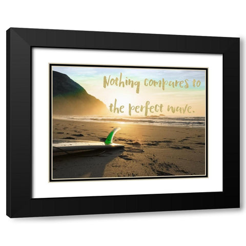 The Perfect Wave Black Modern Wood Framed Art Print with Double Matting by Lavoie, Tina