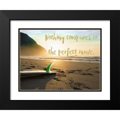 The Perfect Wave Black Modern Wood Framed Art Print with Double Matting by Lavoie, Tina