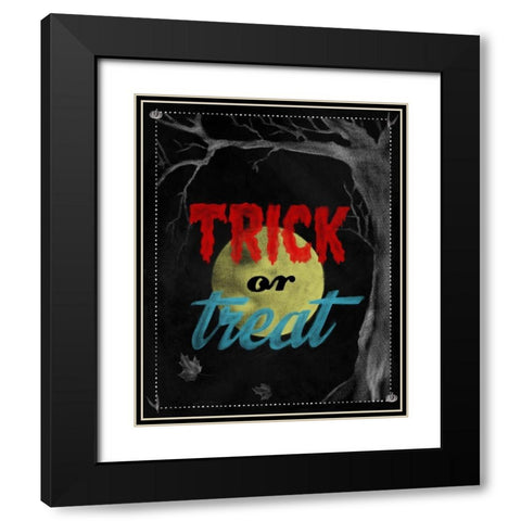 Trick Or Treat Black Modern Wood Framed Art Print with Double Matting by Lavoie, Tina