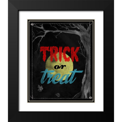 Trick Or Treat Black Modern Wood Framed Art Print with Double Matting by Lavoie, Tina