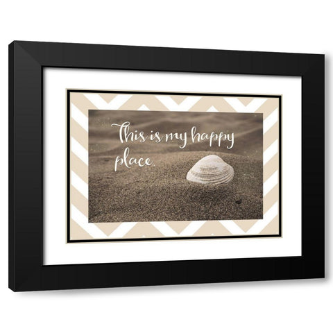 This Is My Happy Place Black Modern Wood Framed Art Print with Double Matting by Lavoie, Tina