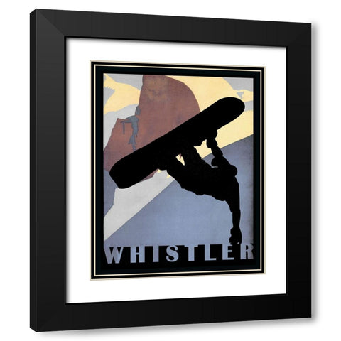 Whistler Mountain Winter Sports II Black Modern Wood Framed Art Print with Double Matting by Lavoie, Tina