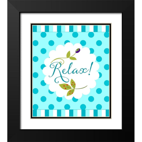 Relax Black Modern Wood Framed Art Print with Double Matting by Lavoie, Tina