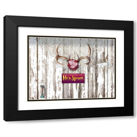 Her Space Santa Fe Cottage Style Black Modern Wood Framed Art Print with Double Matting by Lavoie, Tina