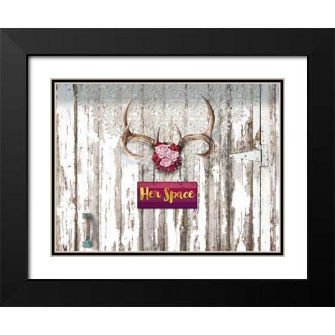 Her Space Santa Fe Cottage Style Black Modern Wood Framed Art Print with Double Matting by Lavoie, Tina