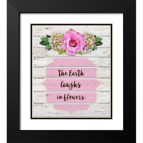The Earth Laughs In Flowers Black Modern Wood Framed Art Print with Double Matting by Lavoie, Tina