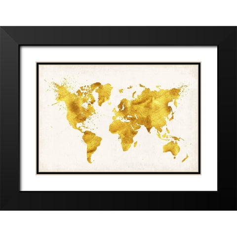 24 Karat World Black Modern Wood Framed Art Print with Double Matting by Lavoie, Tina