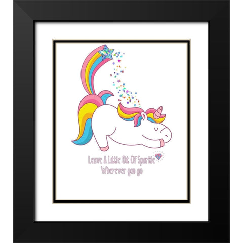 Leave A Little Bit Of Sparkle 2 Tee Black Modern Wood Framed Art Print with Double Matting by Lavoie, Tina
