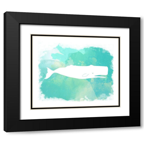 Heart of the Sea Sperm Whale Black Modern Wood Framed Art Print with Double Matting by Lavoie, Tina