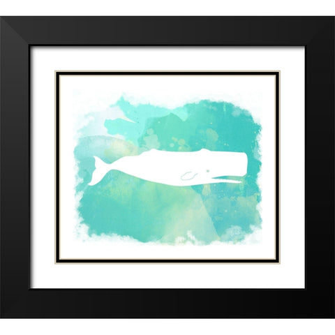 Heart of the Sea Sperm Whale Black Modern Wood Framed Art Print with Double Matting by Lavoie, Tina
