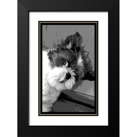 Say What Black Modern Wood Framed Art Print with Double Matting by Lavoie, Tina