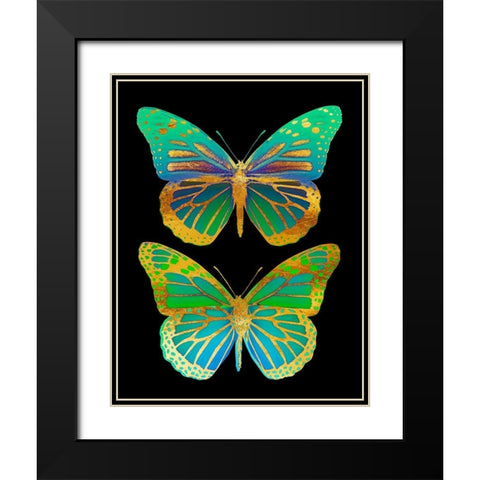 Danaus Plexippus Psychedelicus II Black Modern Wood Framed Art Print with Double Matting by Lavoie, Tina