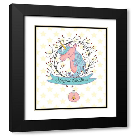 Magical Christmas Black Modern Wood Framed Art Print with Double Matting by Lavoie, Tina