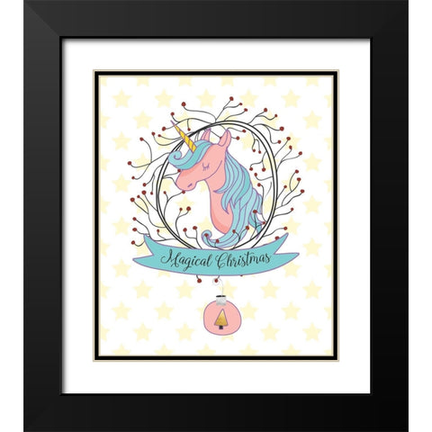 Magical Christmas Black Modern Wood Framed Art Print with Double Matting by Lavoie, Tina
